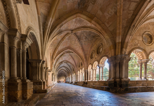 TARRAGONA  SPAIN - OCTOBER 4  2017  Interior of the Cathedral of Tarragona  Catholic Cathedral . Copy space for text.