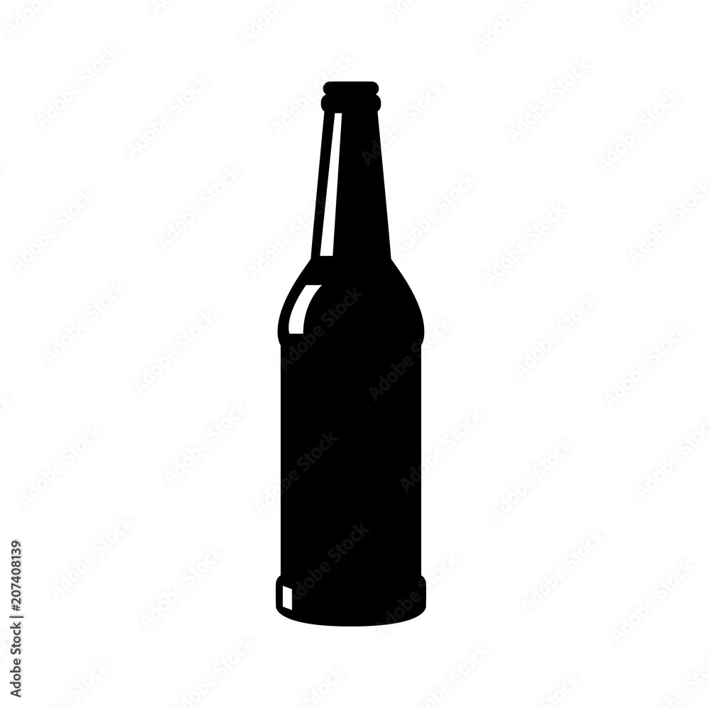 beer bottles silhouette vector icon