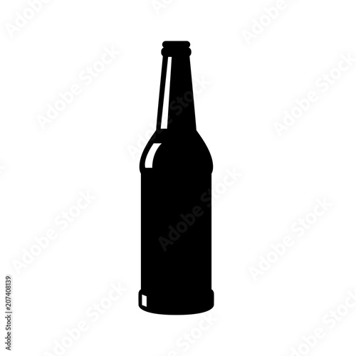 beer bottles silhouette vector icon