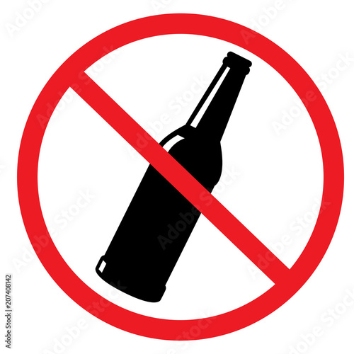 prohibited items bottles vector icon