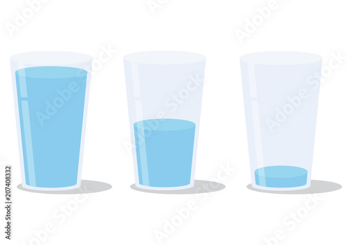 Glass of water. Isolated icon. Vector illustration
