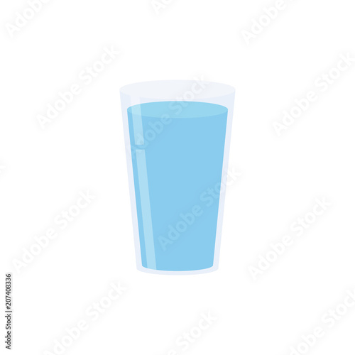 Glass of water. Isolated icon. Vector illustration