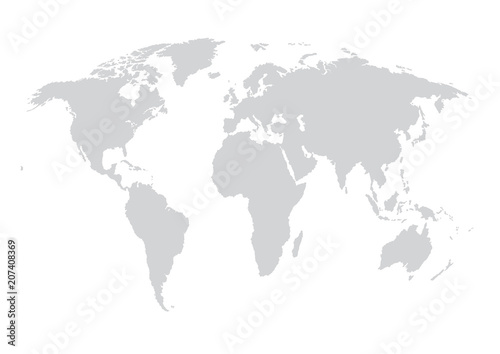 World map isolated on white background. Earth  globe icon. Vector