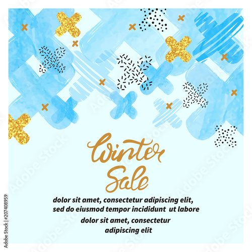 Winter sale poster with abs...