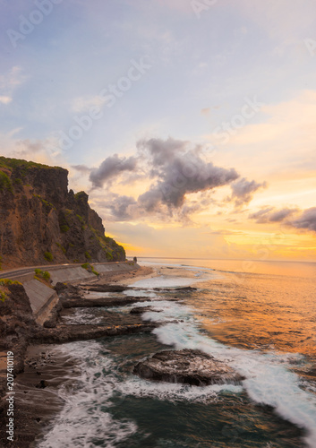 Sunset at Cap La Houssaye in Saint-Paul, Reunion Island