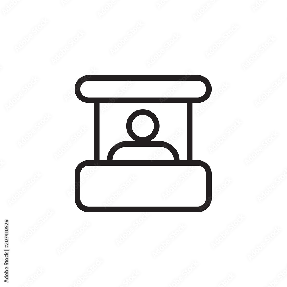 Sales booth icon Vector illustration, EPS10. Sales booth icon Vector illustration, EPS10.