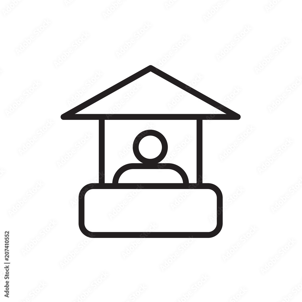 Sales booth icon Vector illustration, EPS10. Sales booth icon Vector illustration, EPS10.