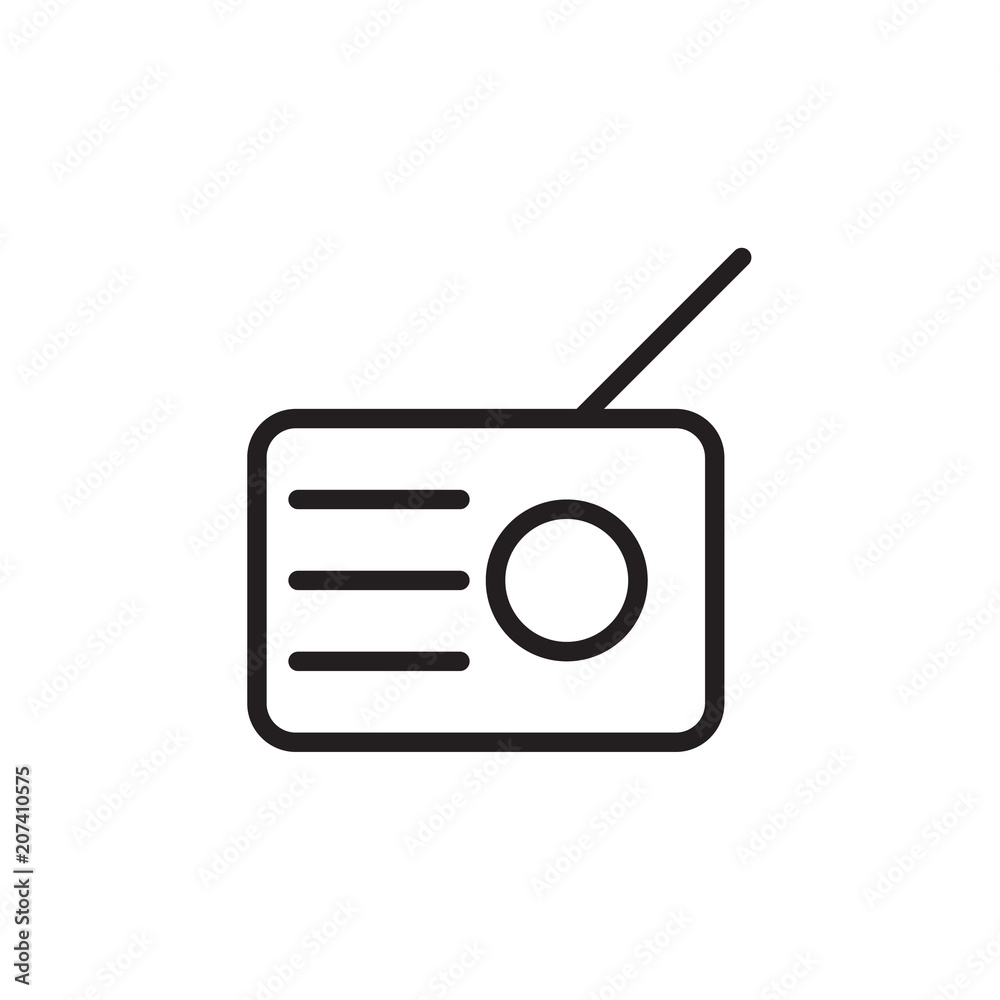 Radio icon Vector illustration, EPS10. Radio icon Vector illustration, EPS10.