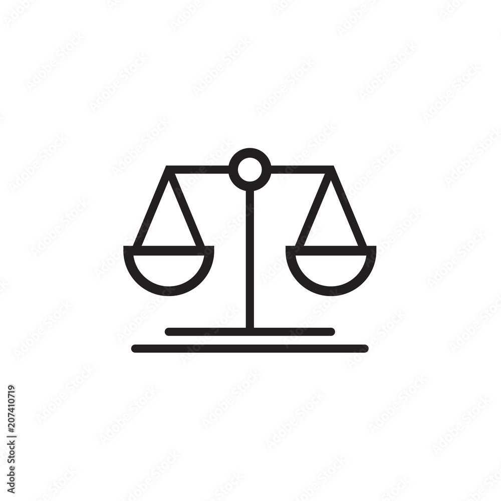 Law scale icon Vector illustration, EPS10. Law scale icon Vector illustration, EPS10.