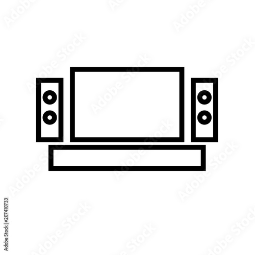 home theater icon Vector illustration, EPS10.