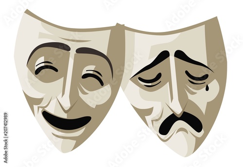 theater drama and comedy masks