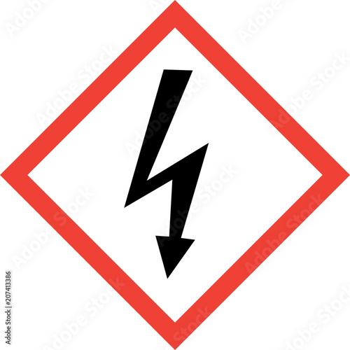 Free Download Hazard sign with shock - GFXLoad