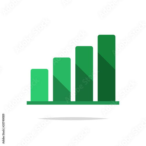 Growth chart icon vector