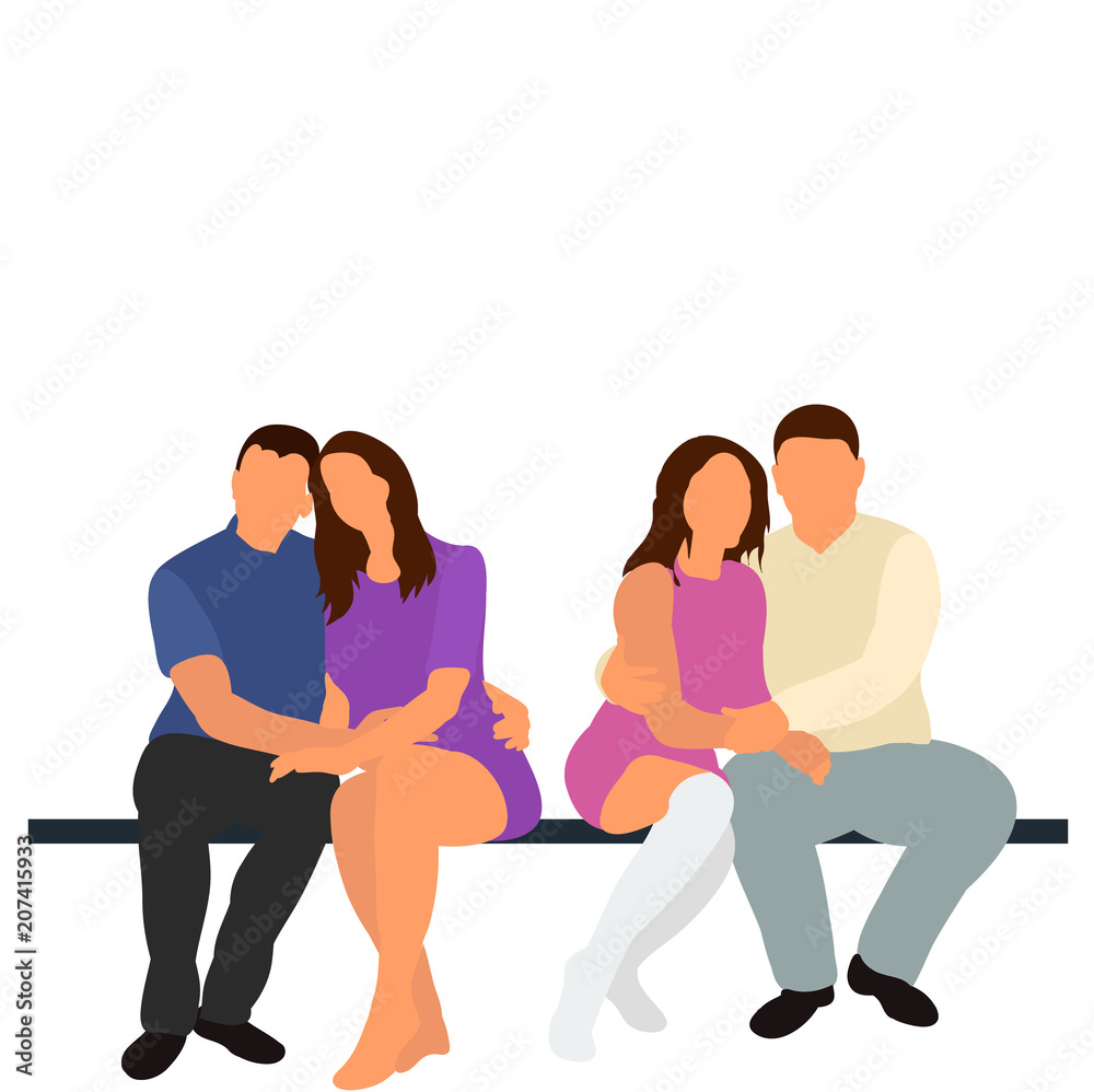 Obraz premium icon, on white background silhouette of people sitting