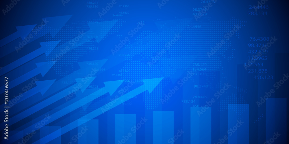 Economic graph with diagrams on the stock market, for business and financial concepts and reports.Abstract blue vector background. Economic graph with diagrams on the stock market, for business and financial concepts and reports.Abstract blue vector background.