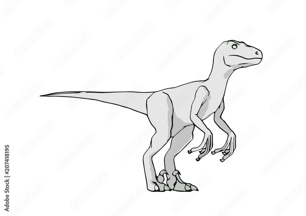 Fototapeta premium sketch of a dinosaur vector