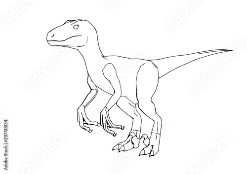 sketch of a dinosaur vector