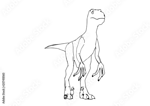 sketch of a dinosaur vector