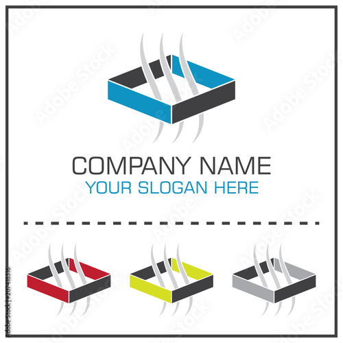 Ventilation / Air Transfer System Vector Logo for Conditioning Company