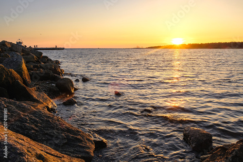 Gulf of Finland at sunset