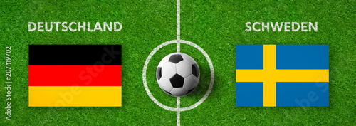 Fu  ball - Deutschland gegen Schweden