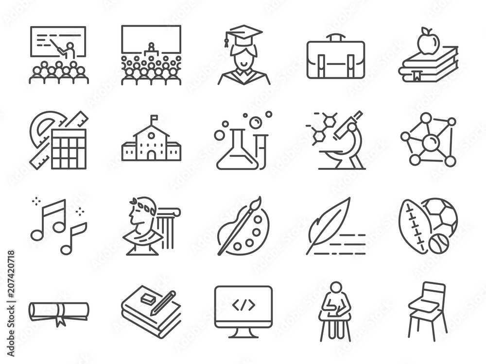 Back to school - Free education icons