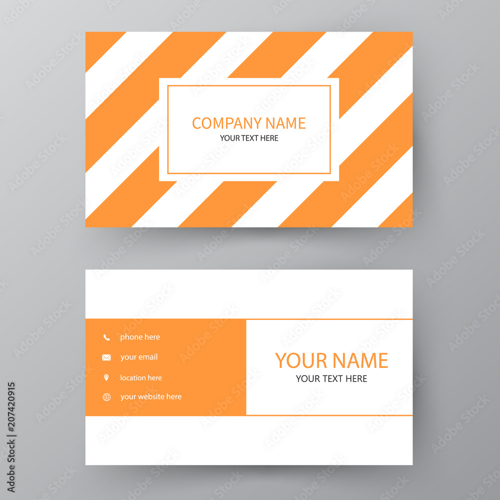 Fototapeta premium Vector business card. Visiting card for business and personal use. Modern presentation card. Vector illustration design.