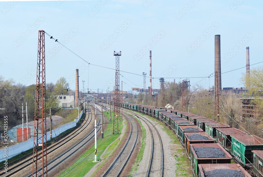 Fototapeta premium Transport interchanges of railways