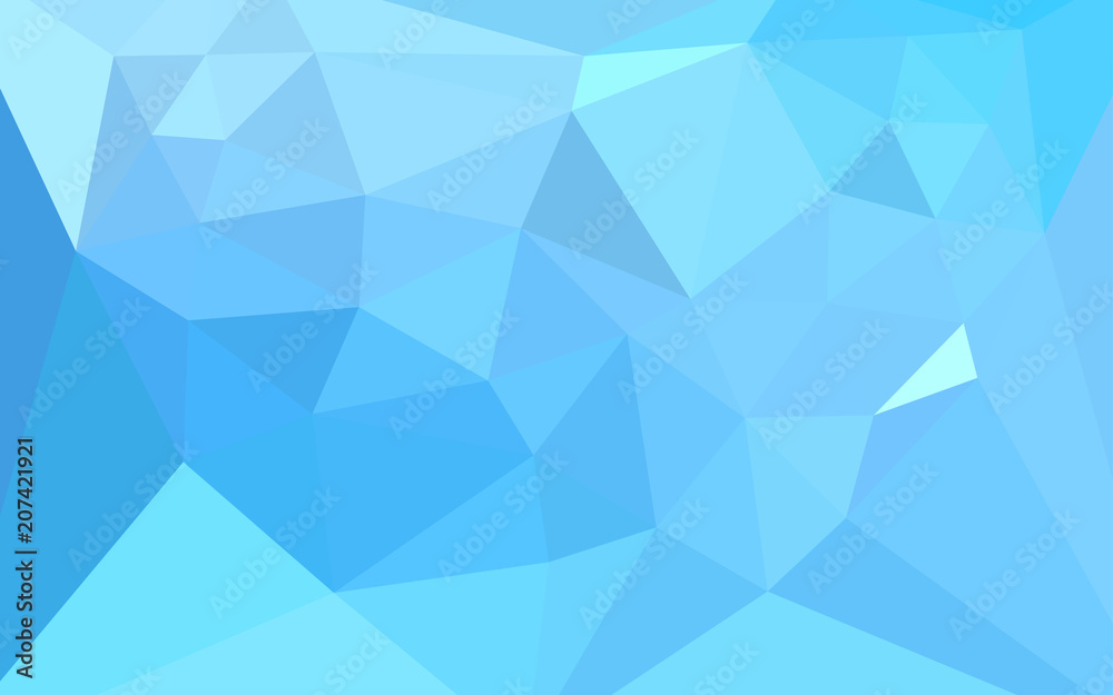 Light BLUE vector triangle mosaic template with a heart in a centre. Light BLUE vector triangle mosaic template with a heart in a centre.