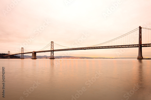 Fototapeta Naklejka Na Ścianę i Meble -  San francisco-oakland bay bridge over San Francisco Bay, San Francisco, California, USA