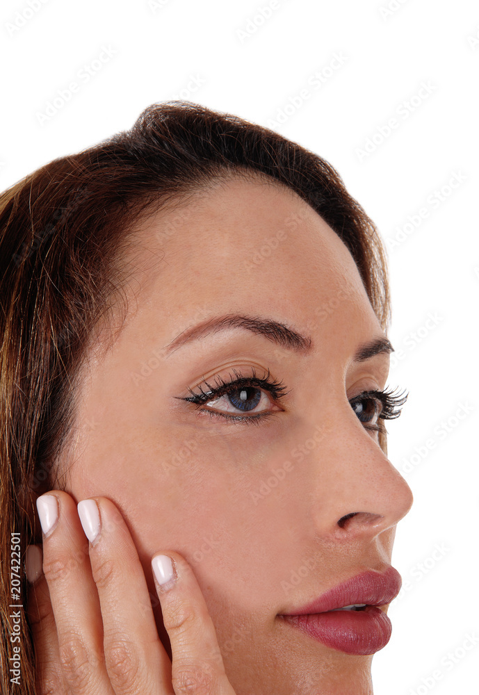 Closeup of the face of a pretty woman Closeup of the face of a pretty woman