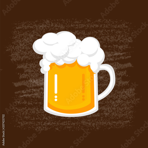 Beer Party or Octoberfest icon for poster, banner, logo, printing