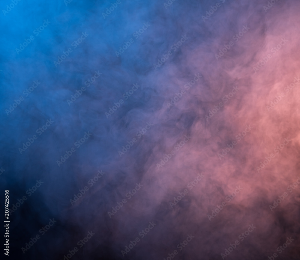 Abstract blue and pink smoke on a dark background Stock Photo | Adobe Stock