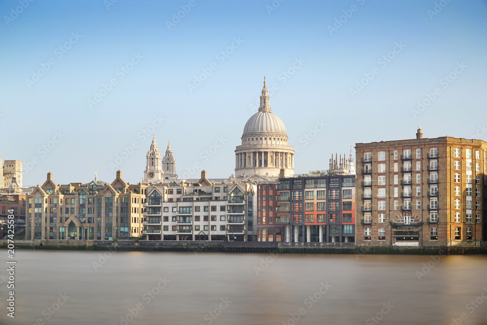 London cityscape with St.Paul's Cathedral at the background.
