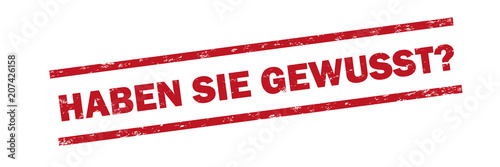 Stempel Text - Haben Sie gewusst?