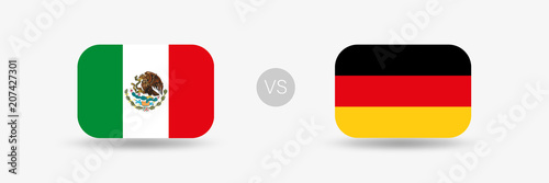 Mexiko VS Deutschland - Flaggen