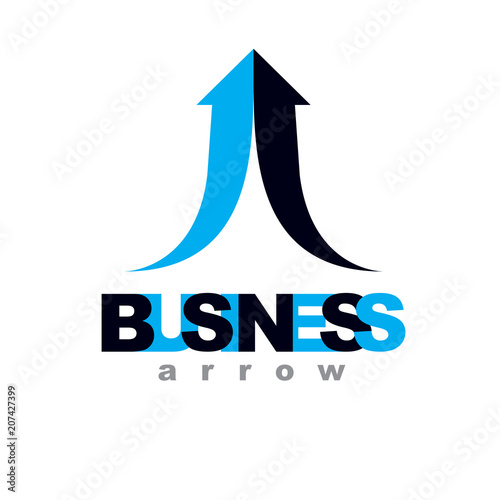 Vector rising arrow. Compan...
