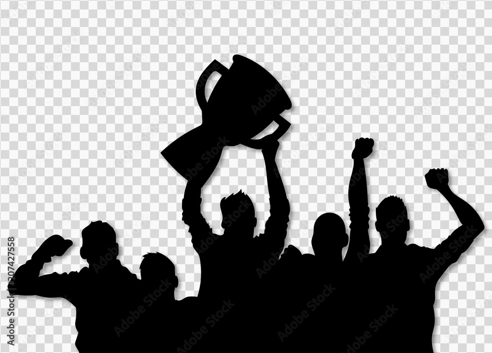 Naklejka premium Jubelnde Fans