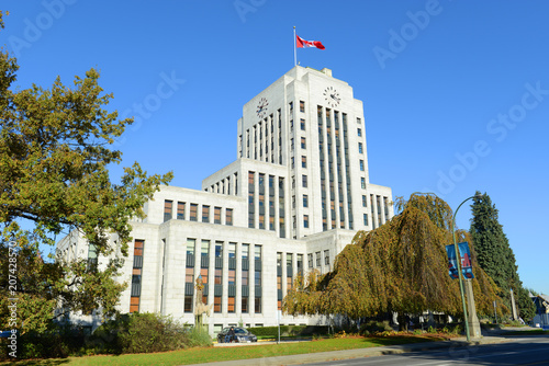 Wallpaper Mural Vancouver City Hall is an Art Deco style in downtown Vancouver, British Columbia, Canada