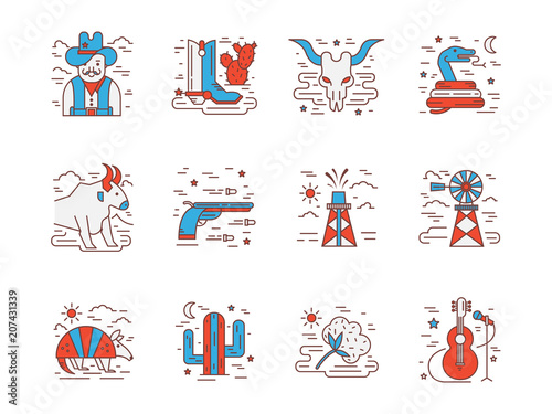 Texas outline icons
