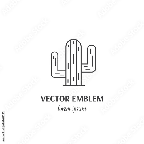 Cuctus vector emblem