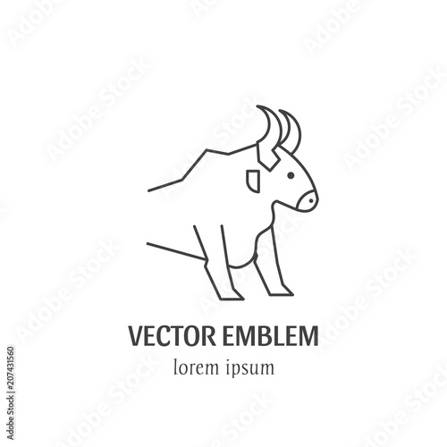 Bull  vector emblem