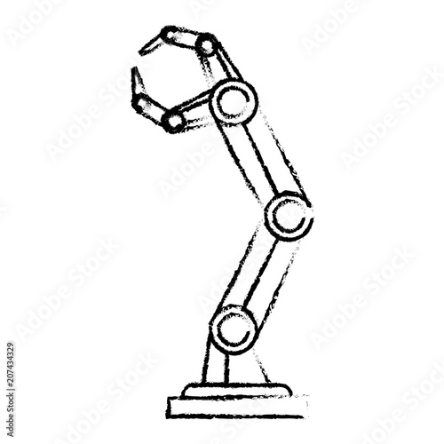 robotic hand isolated icon vector illustration design