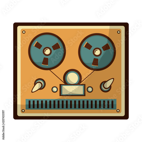 video tape player retro vector illustration design