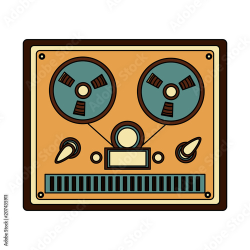 video tape player retro vector illustration design