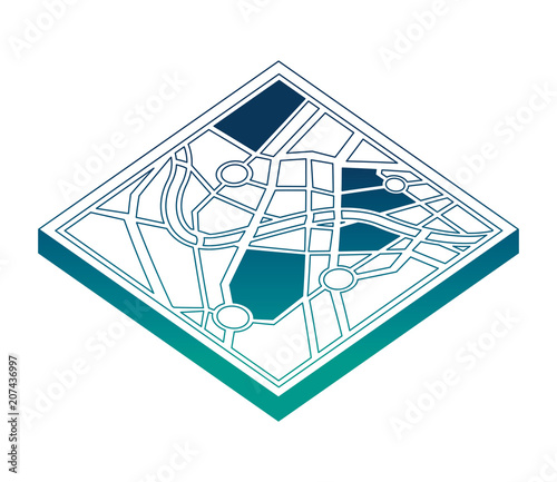 map guide isometric icon vector illustration design