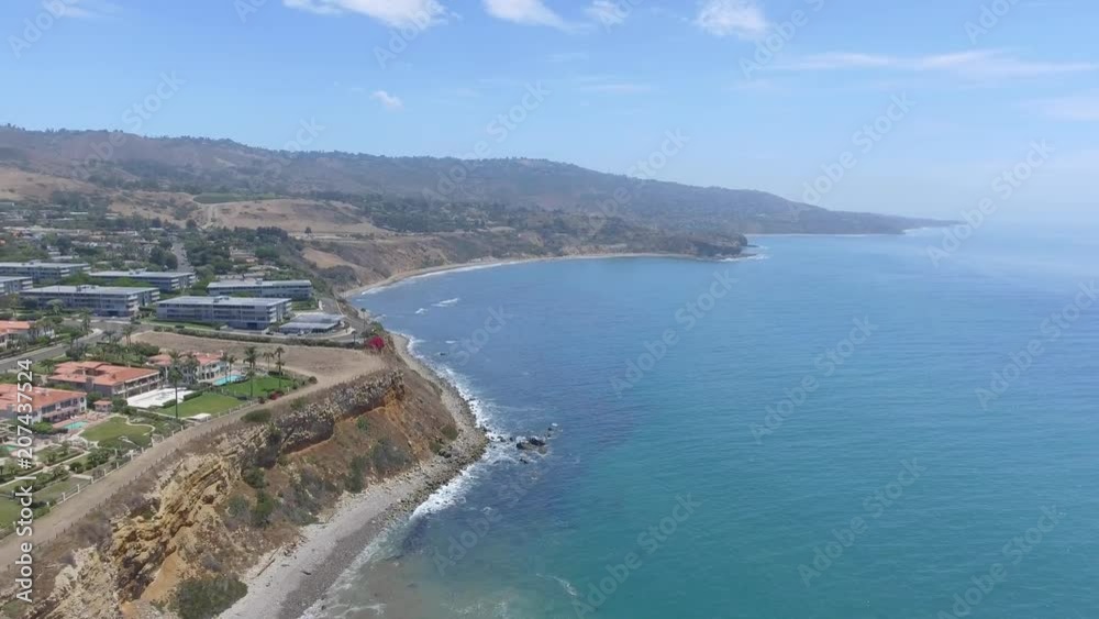 Ranchos Palos Verdes coastline, aerial view of California in summer Ranchos Palos Verdes coastline, aerial view of California in summer