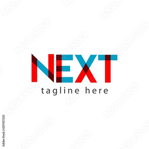 Next Logo Letter Vector Template Design Illustration