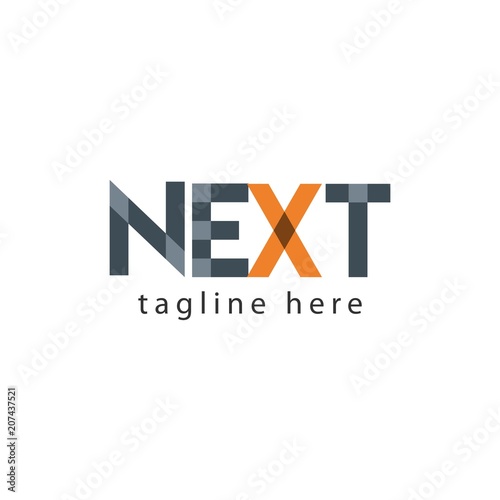 Next Logo Letter Vector Template Design Illustration