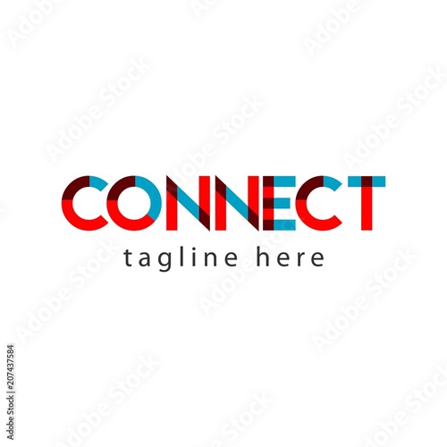 Connect Logo Vector Template Design Illustration